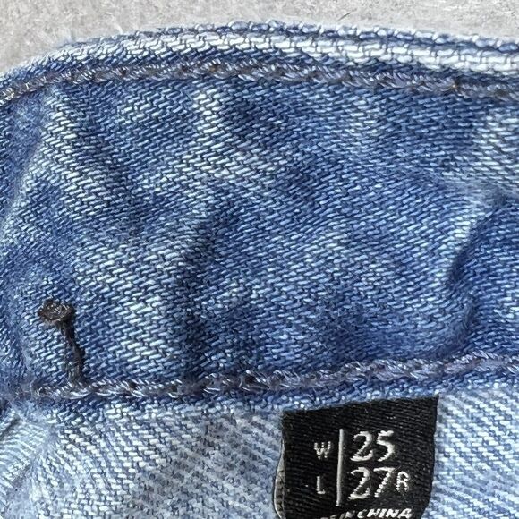 Abercrombie & Fitch Jeans SZ 25 Annie Girlfriend Floral Embroidered Distressed - Picture 14 of 16